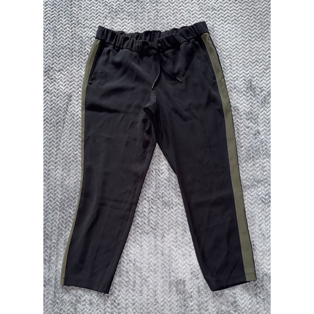 LULULEMON Women's On the Fly Pant w Track Stripe Black Size 10